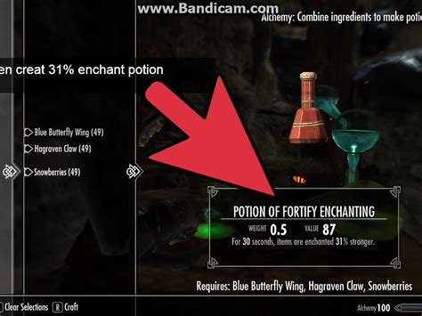 After u get the wanted alchemy bonus, make a fortify potion of your choice to make a super potion. . Fortify enchantment potion